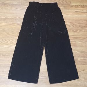 Adelyn Rae - ARIEL WIDE LEG VELVET PANT Black Stretch Waist